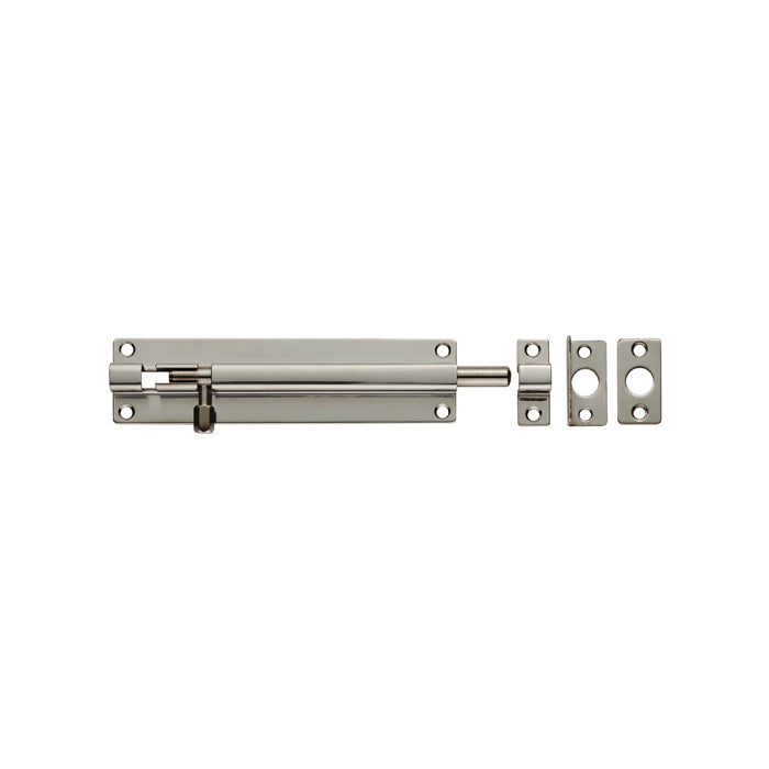 150 X 38Mm Straight Barrel Bolt - Bright Stainless Steel