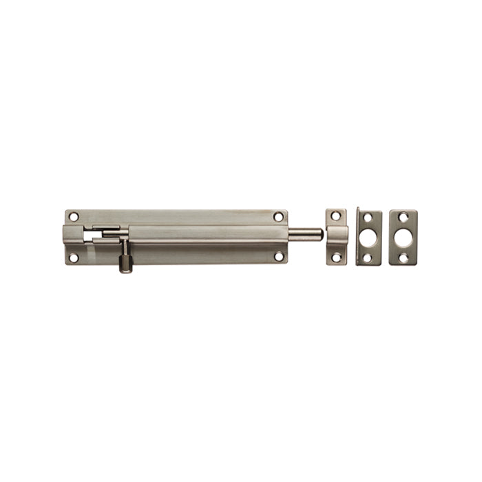 150 X 38Mm Straight Barrel Bolt - Satin Stainless Steel