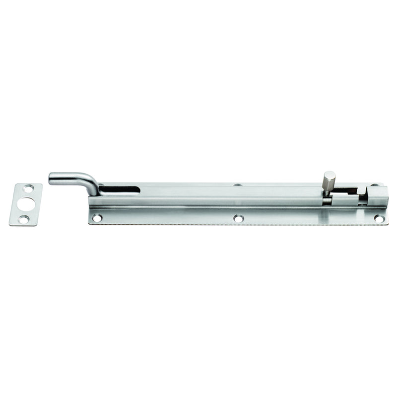 200 X 38Mm Cranked Barrel Bolt - Satin Stainless Steel