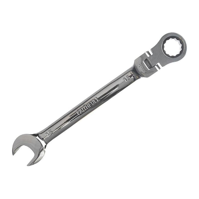 Faithfull Ratchet Combination Spanner Flex Head CV 15mm Faithfull - RockBottom Northampton
