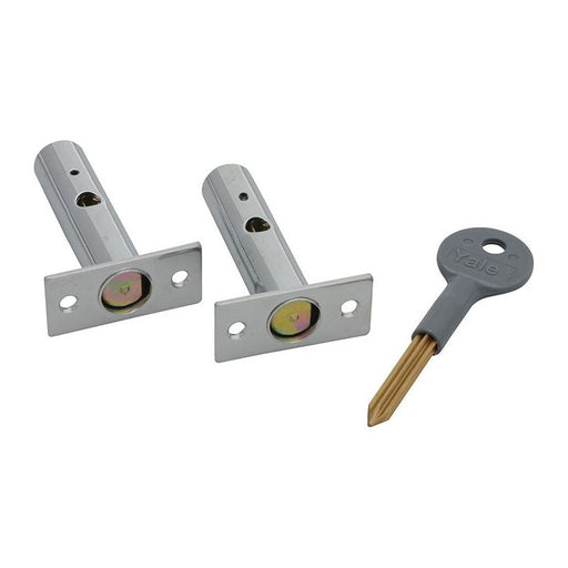 Yale Locks PM444 Door Security Bolts Polished Chrome Finish Visi of 2 Yale Locks - RockBottom Northampton