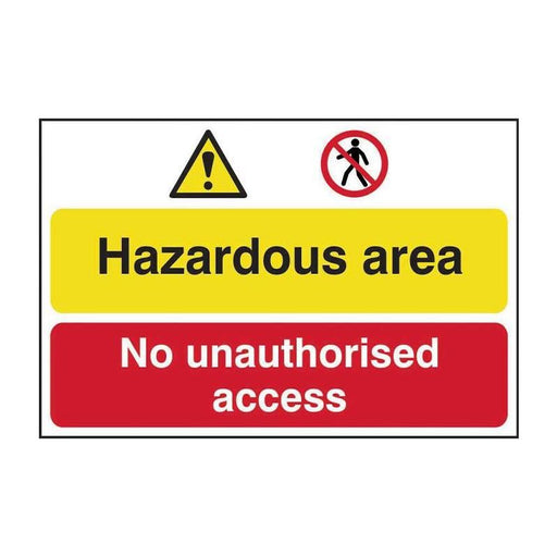 Scan Hazardous Area / No Unauthorized Access - PVC Sign 600 x 400mm Scan - RockBottom Nothampton