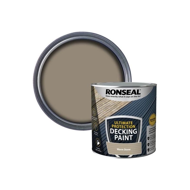 Ronseal Ultimate Protection Decking Paint Warm Stone 2.5 litre Ronseal - RockBottom Nothampton
