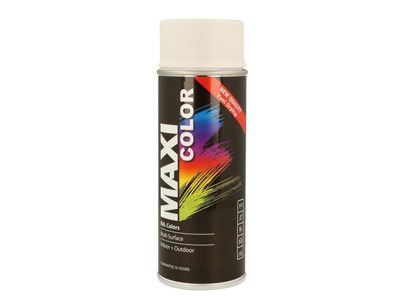 MAXICOLOR - MaxiColor Spray Satin Brilliant White RAL9016 400ml