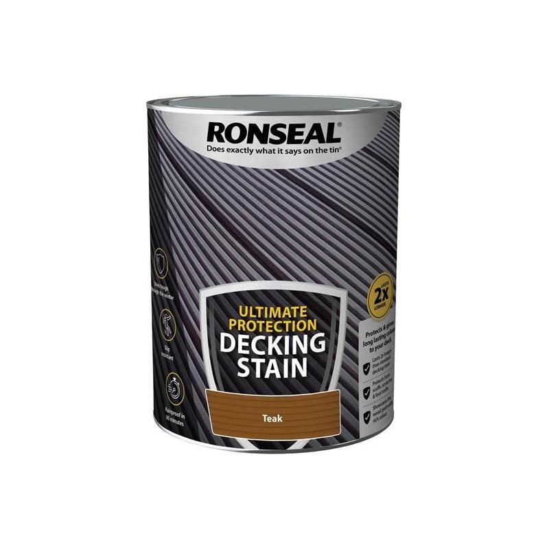 Ronseal Ultimate Protection Decking Stain Rich Teak 2.5 litre Ronseal - RockBottom Nothampton