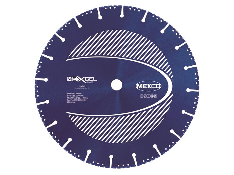 MEXCO - XCEL Grade Metal Cut Diamond Blade 300 x 20mm