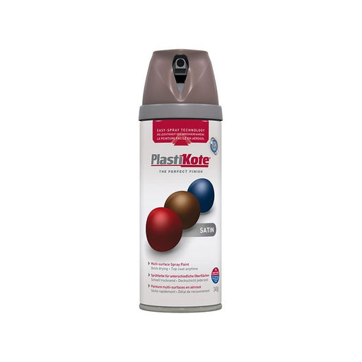 Plastikote Twist & Spray Satin Cappuccino 400ml PlastiKote - RockBottom Nothampton