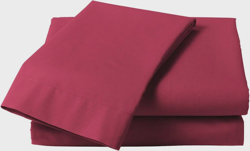 Percale Flat Sheet King Berry