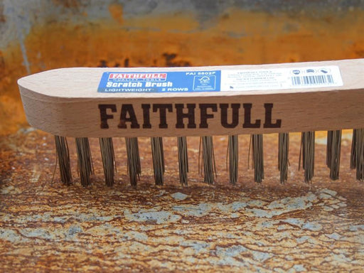 Faithfull Lightweight Scratch Brush, Two Row Faithfull - RockBottom Northampton
