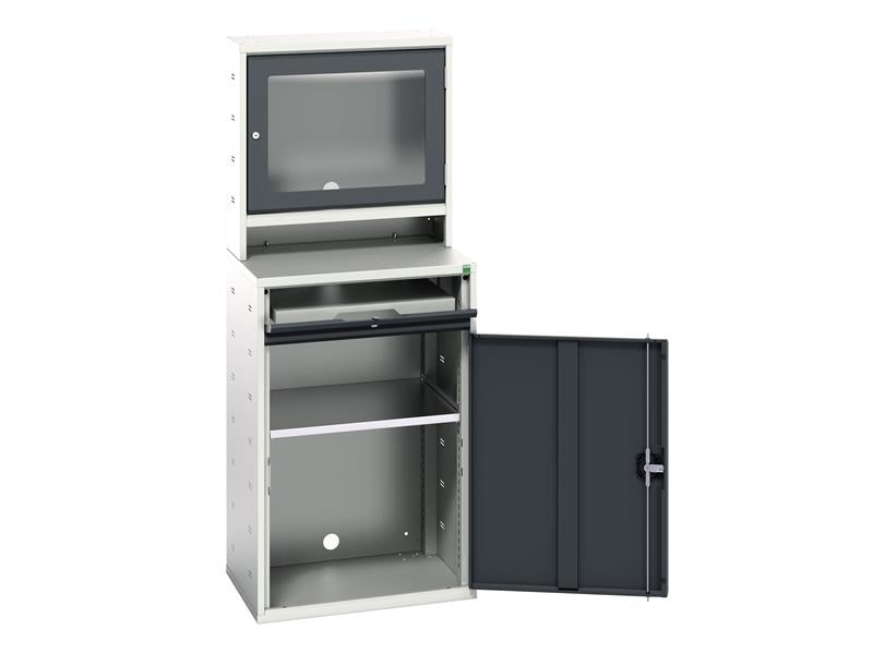 Bott Verso Computer Cupboard 650 x 550 x 1650mm Anthracite Grey