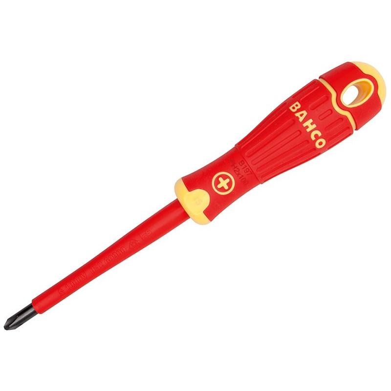 Bahco BAHCOFIT Insulated Screwdriver Phillips Tip PH0 x 75mm Bahco - RockBottom Northampton