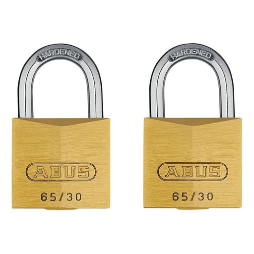 Abus Mechanical 65/30mm Brass Padlock Twin Carded ABUS Mechanical - RockBottom Northampton 