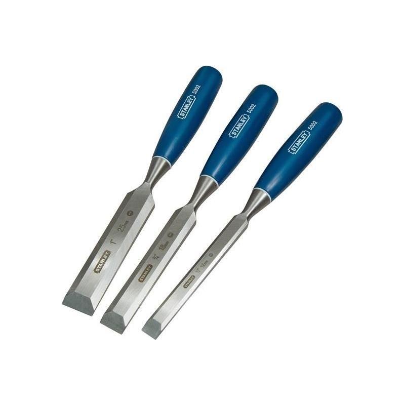 Stanley® Hand Tools 5002 Bevel Edge Chisel Set, 3 Piece STANLEY® Hand Tools - RockBottom Nothampton