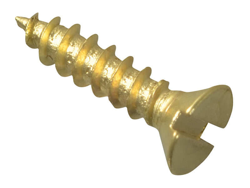 ForgeFix Wood Screw Slotted CSK Brass 1/2in x 4 ForgePack 60