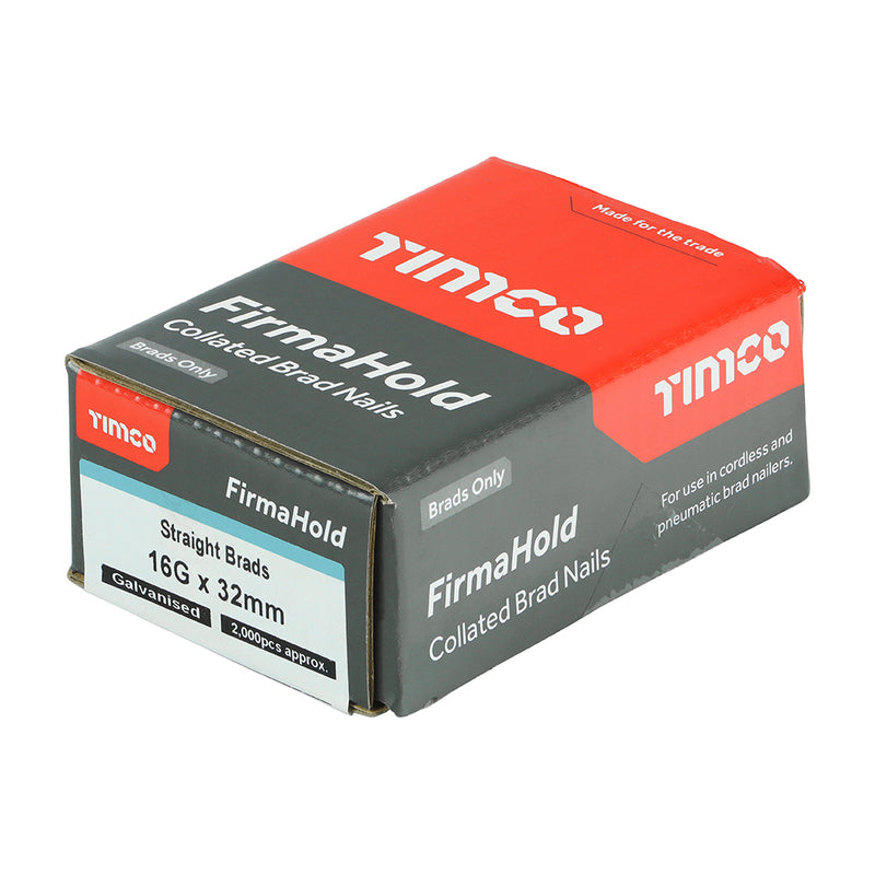 TIMCO FirmaHold Collated 16 Gauge Straight Galvanised Brad Nails - 16g x 19