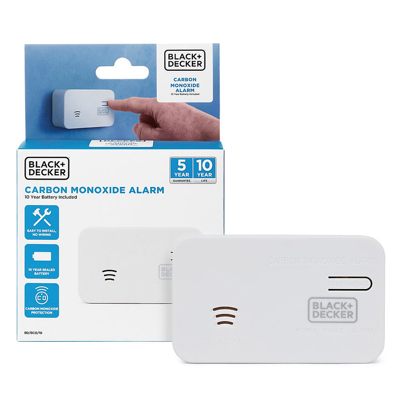 Black + Decker Carbon Monoxide Alarm. 10 Year Sealed Lithium Battery Included