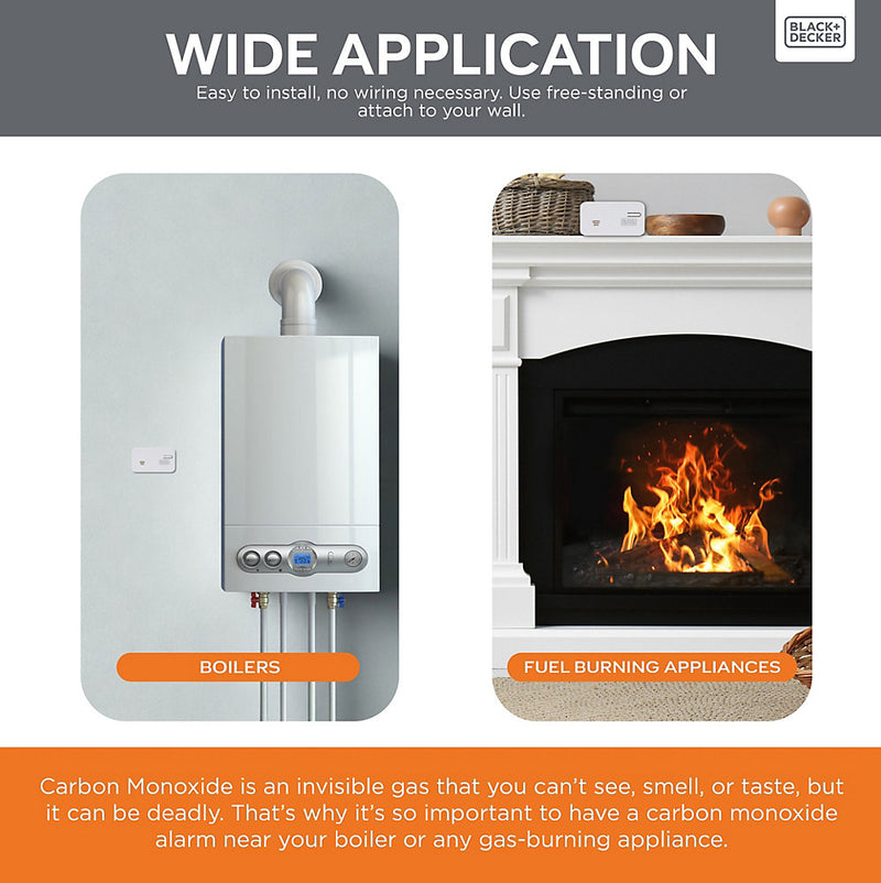Black + Decker Carbon Monoxide Alarm. 10 Year Sealed Lithium Battery Included