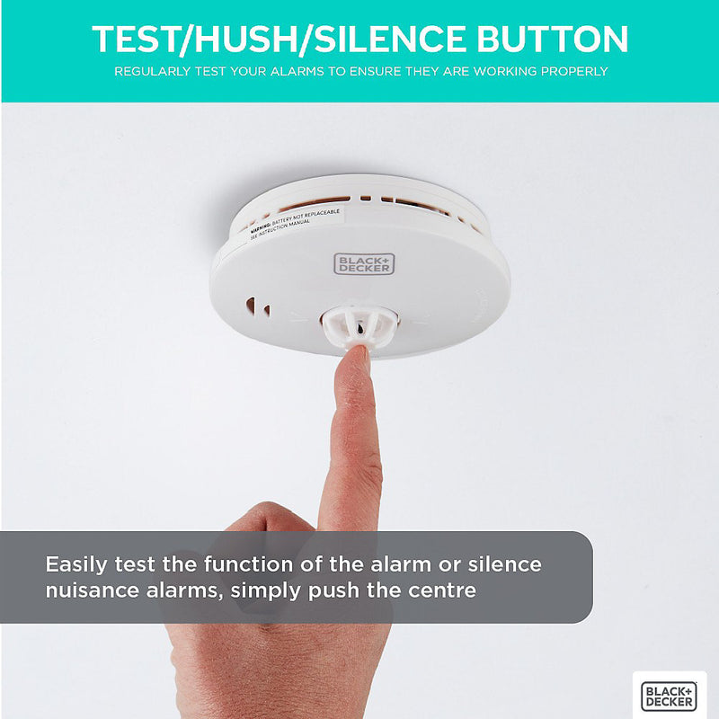 Black + Decker Connected Kitchen Heat Alarm Wirelessly Interlinked. 10 Year Sealed Lithium Battery Life. Wirelessly Connect