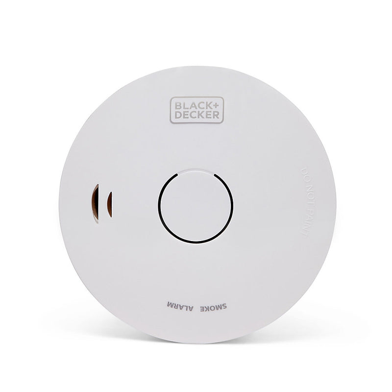 Black + Decker Connected Smoke Alarm. Wirelessly Interlinked. 10 Year Sealed Lithium Battery Included. Optical Sensor.