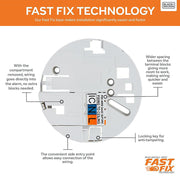 Black + Decker Mains Powered Interlinked Smoke Alarm. Battery Back Up Included. FAST FIX Base Included.