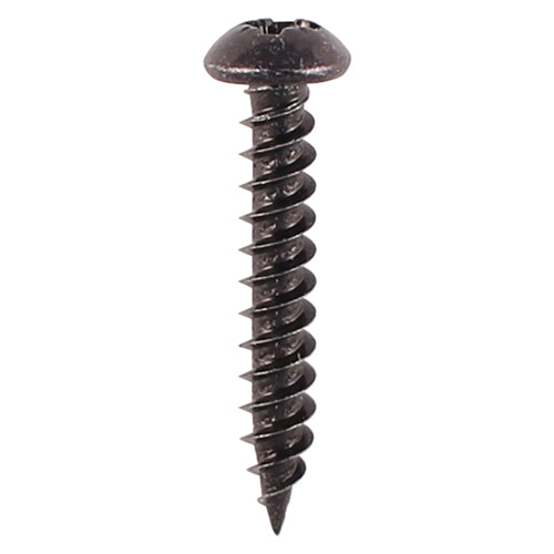 TIMCO Twin-Threaded Round Head Black Woodscrews — Trade Pack