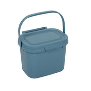 Blue Kitchen Caddy Food Waste Bin Compact Worktop Composting Bin Storage 4.5L
