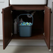 Blue Kitchen Caddy Food Waste Bin Compact Worktop Composting Bin Storage 4.5L