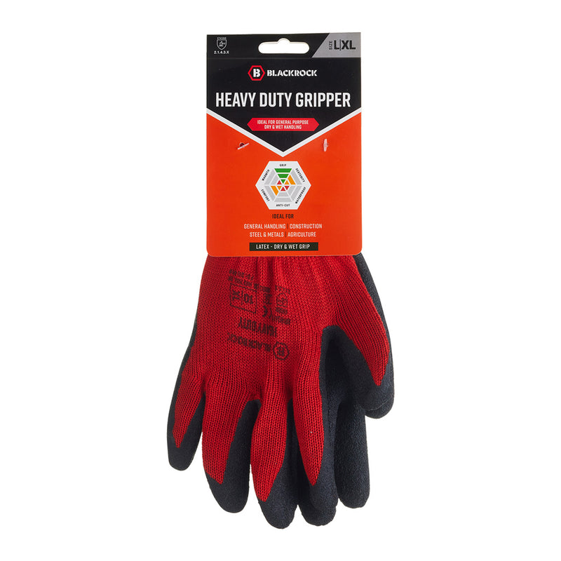 Blackrock Heavy Duty Gripper Gloves Pair (carded) - size 10/XL