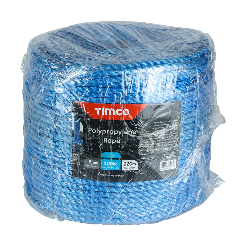 TIMCO Blue Polypropylene Rope on Winder