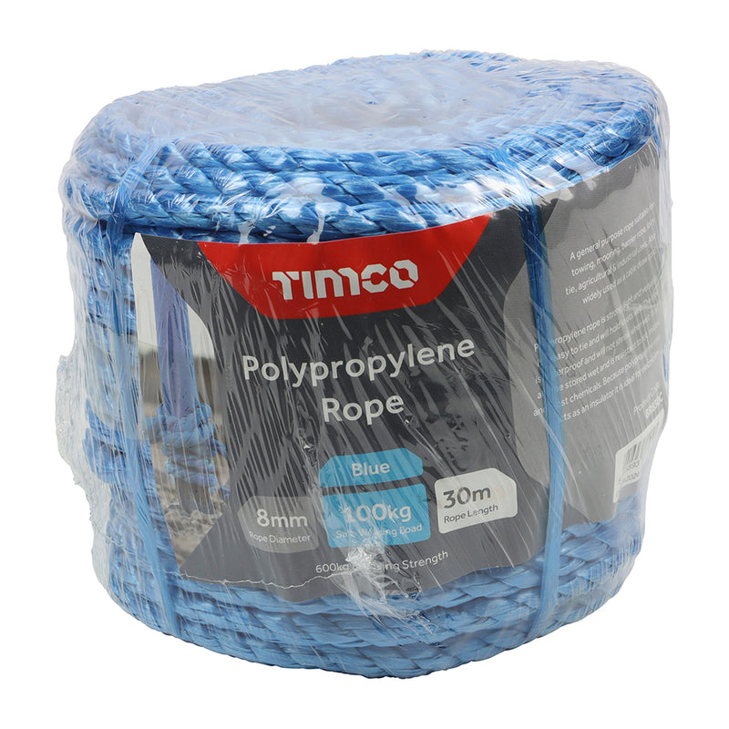 TIMCO Blue Polypropylene Rope on Winder