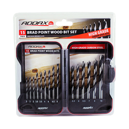 TIMCO Brad Point Wood Bit Set