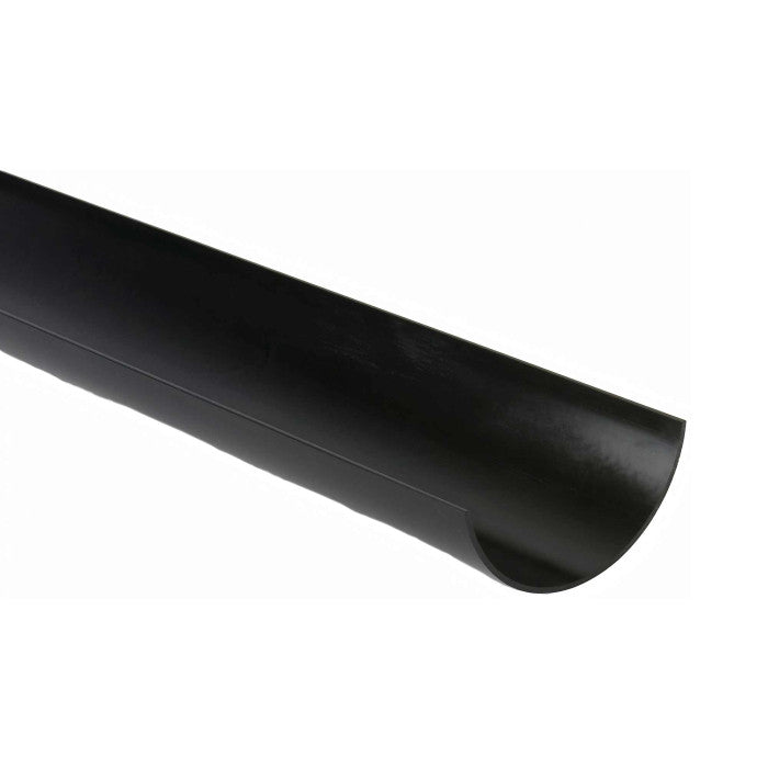Floplast 112mm round gutter 2m Black RG2