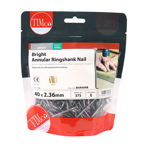 TIMCO Annular Ringshank Nails Bright — Small Bag