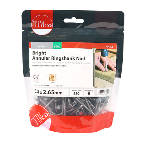 TIMCO Annular Ringshank Nails Bright — Small Bag