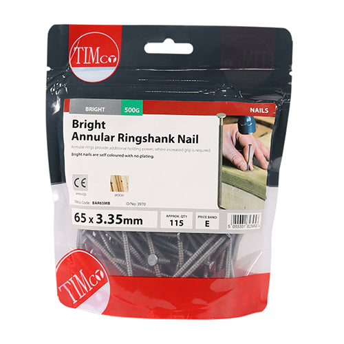 TIMCO Annular Ringshank Nails Bright — Small Bag