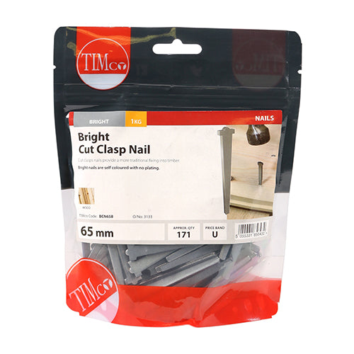 TIMCO Cut Clasp Nails Bright - 100mm