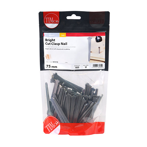 TIMCO Cut Clasp Nails Bright — 1kg Bag