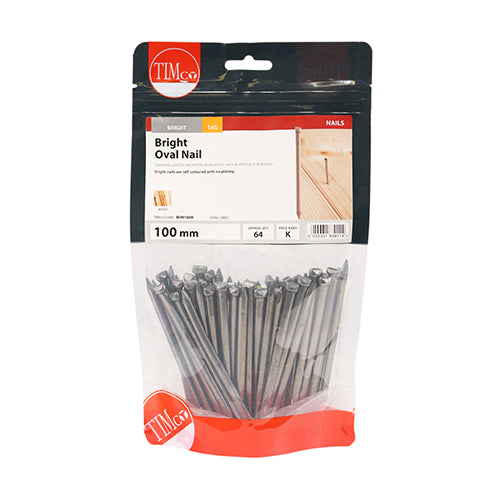 TIMCO Oval Nails Bright — 1kg Bag