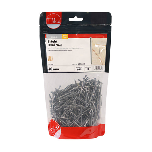 TIMCO Oval Nails Bright — 1kg Bag