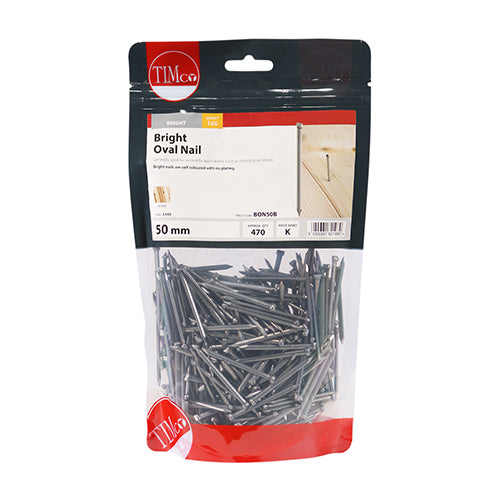 TIMCO Oval Nails Bright — 1kg Bag
