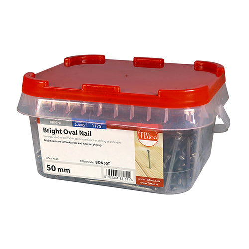 TIMCO Oval Nails Bright — 2kg Tub