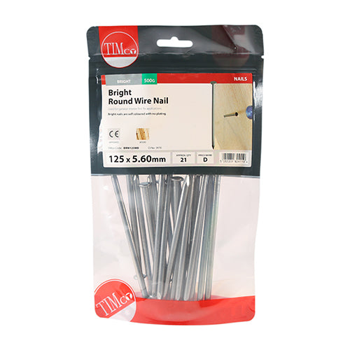 TIMCO Round Wire Nails Bright — Small Bag