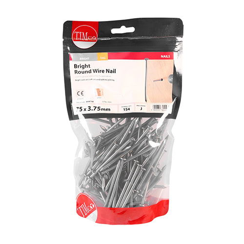 TIMCO Round Wire Nails Bright — 1kg Bag