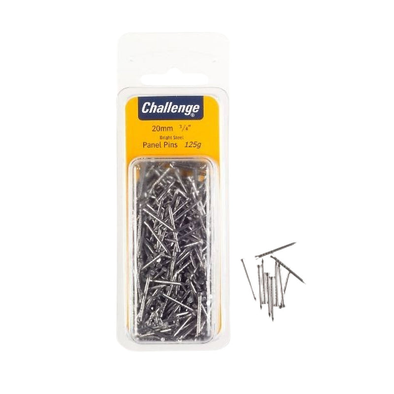BRIGHT STEEL PANEL PINS 20MM 125G GENERAL WOODWORK & PANEL FIXINGS