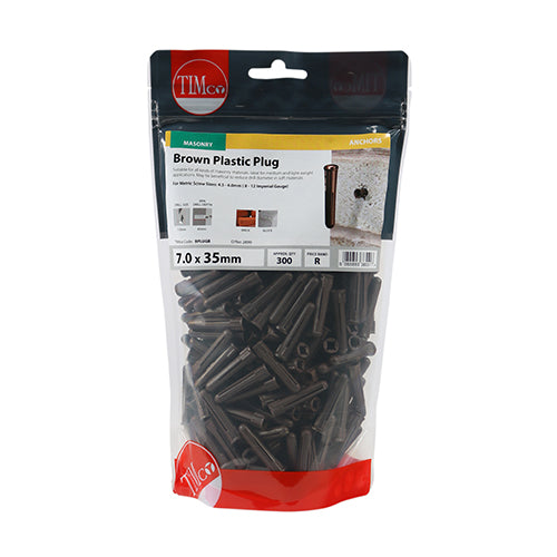 TIMCO Yellow Plastic Plugs - 25mm