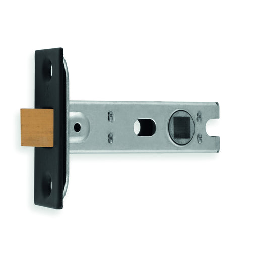 64Mm Bolt-Through Tubular Latch - 8Mm Follower - Square - Retail Pack - Matt Black