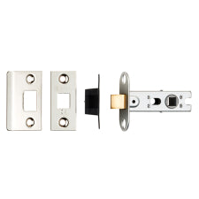 64Mm Bolt-Through Tubular Latch - 8Mm Follower - Square - Polished Nickel 64MM