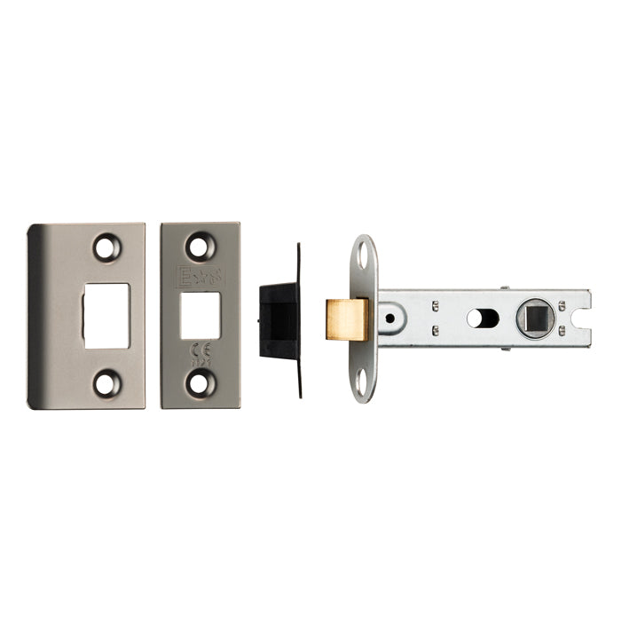 76Mm Bolt-Through Tubular Latch - 8Mm Follower - Square - Matt Bronze