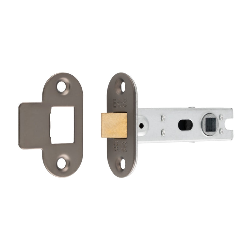 76Mm Bolt-Through Tubular Latch - 8Mm Follower - Radius - Matt Bronze