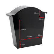 Burg-Wachter Black Classic Wall Mounted Post Box - 36x37x13cm - MB01BK